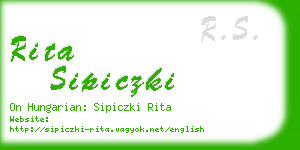 rita sipiczki business card